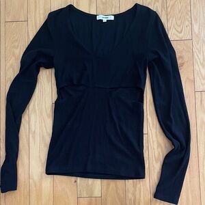 Joah Brown Classic Black Long Sleeve Top